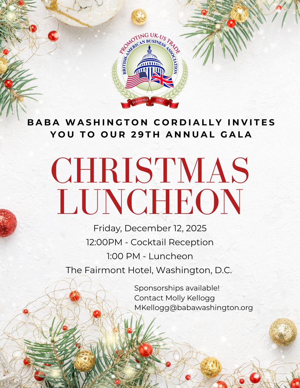 29th Annual Gala Christmas Luncheon