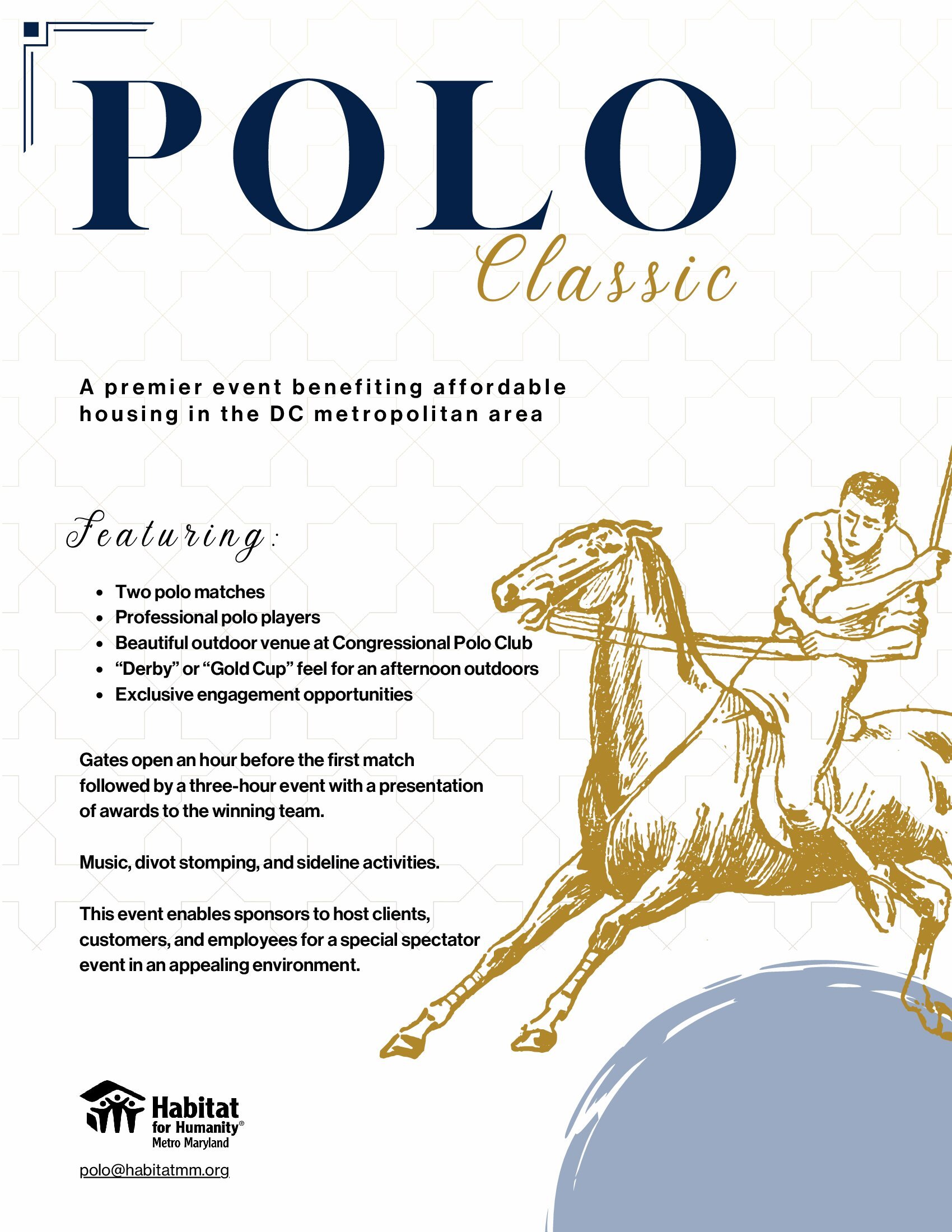 Postponed! Habitat for Humanity Metro Maryland's 5th Annual Polo Classic
