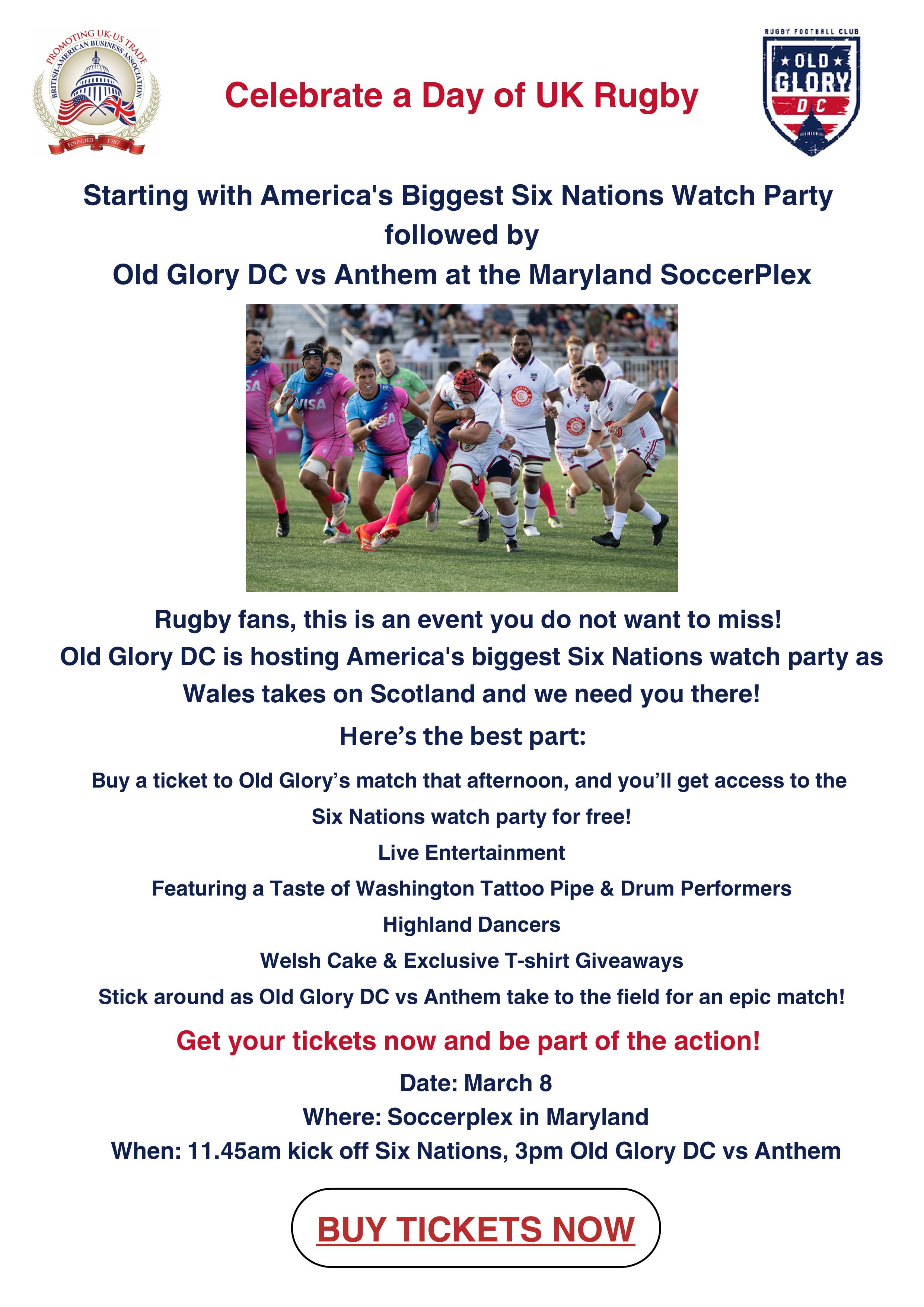 Old Glory Six Nations Watch Party